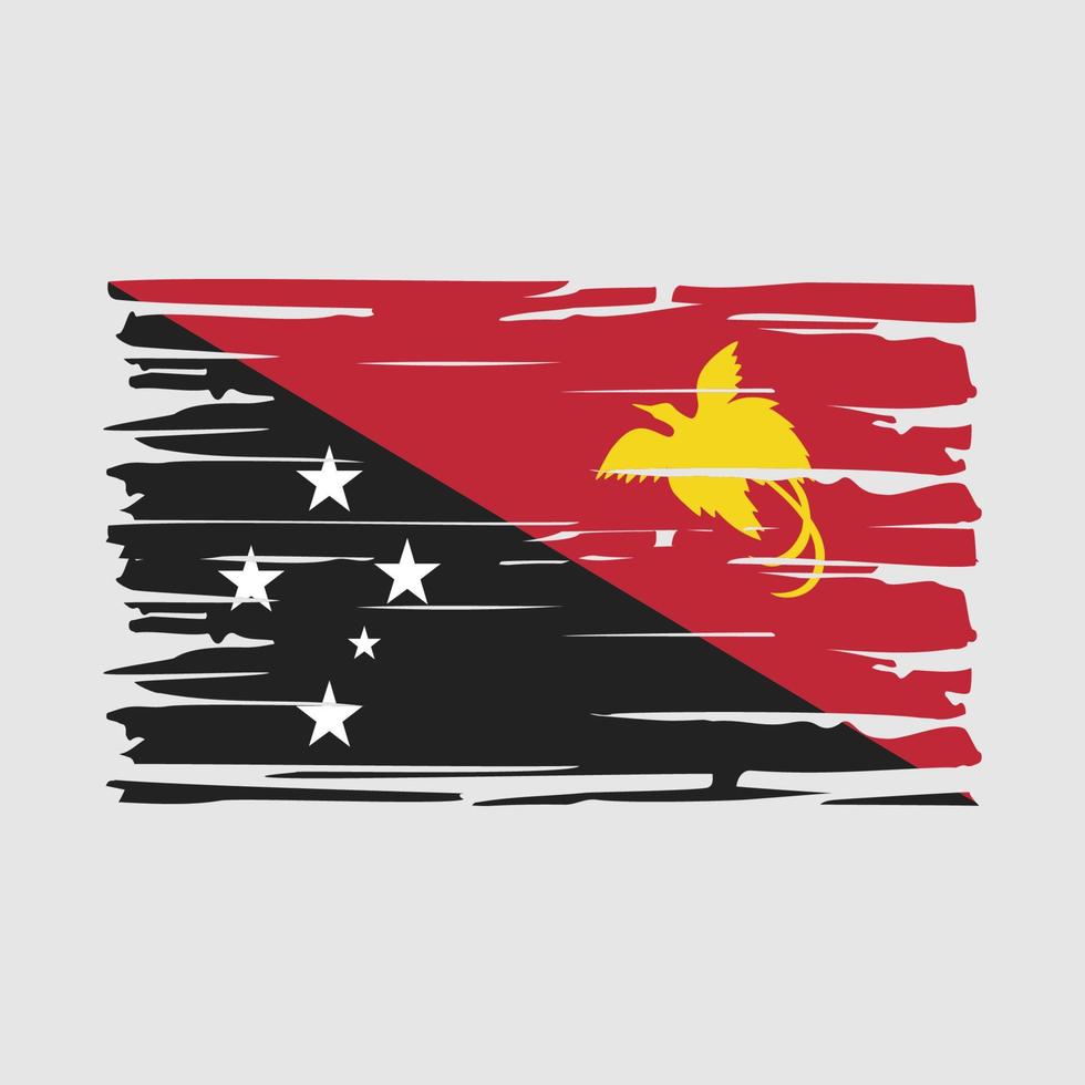 Bürste der Papua-Flagge vektor