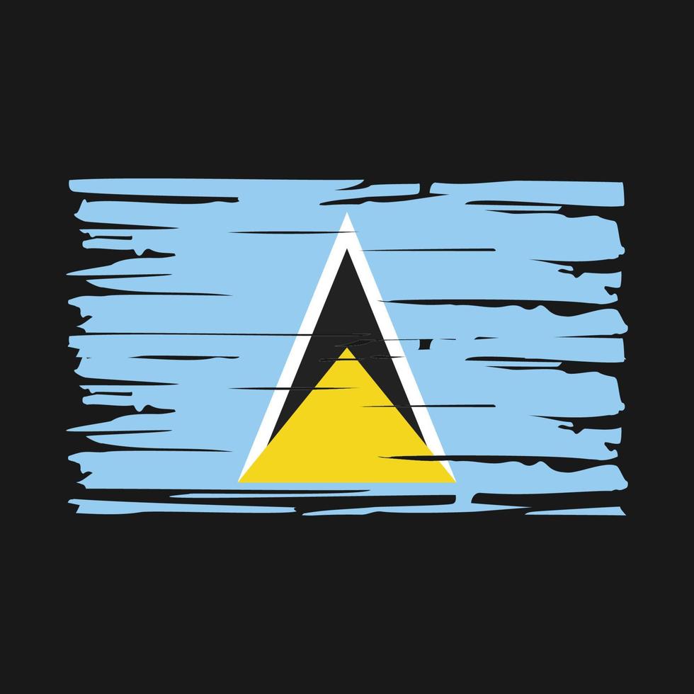 Bürste mit St. Lucia-Flagge vektor