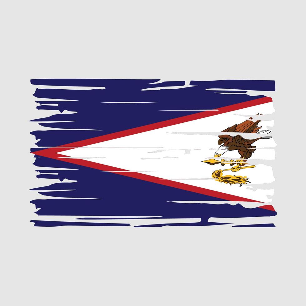Bürste mit Flagge von Amerikanisch-Samoa vektor