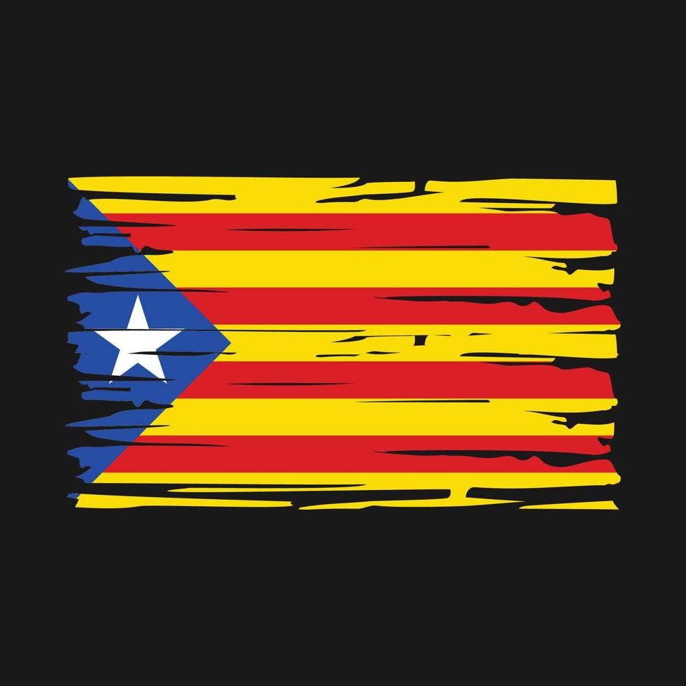 catalonia flagga borsta vektor