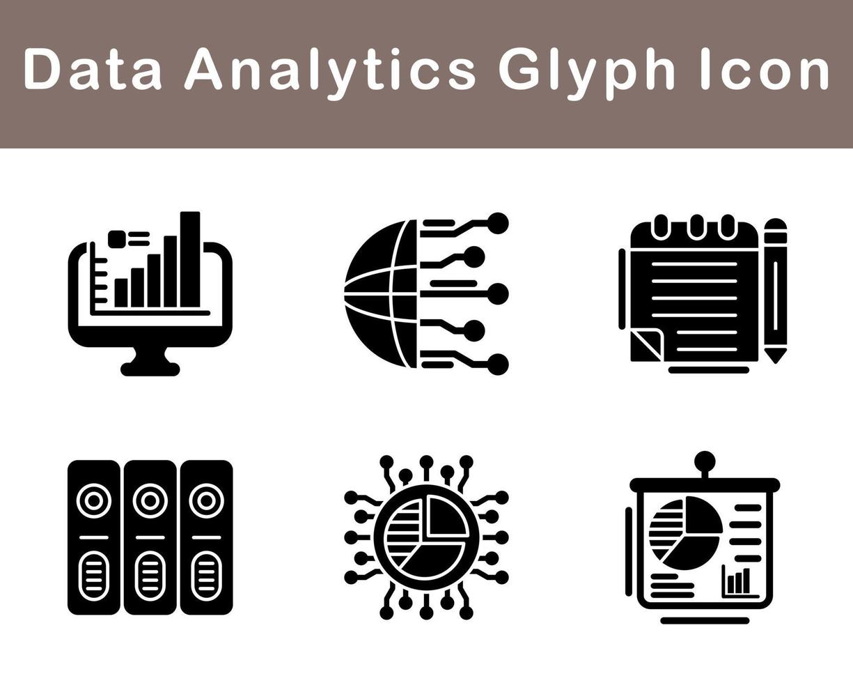 Daten Analytik Vektor Symbol einstellen