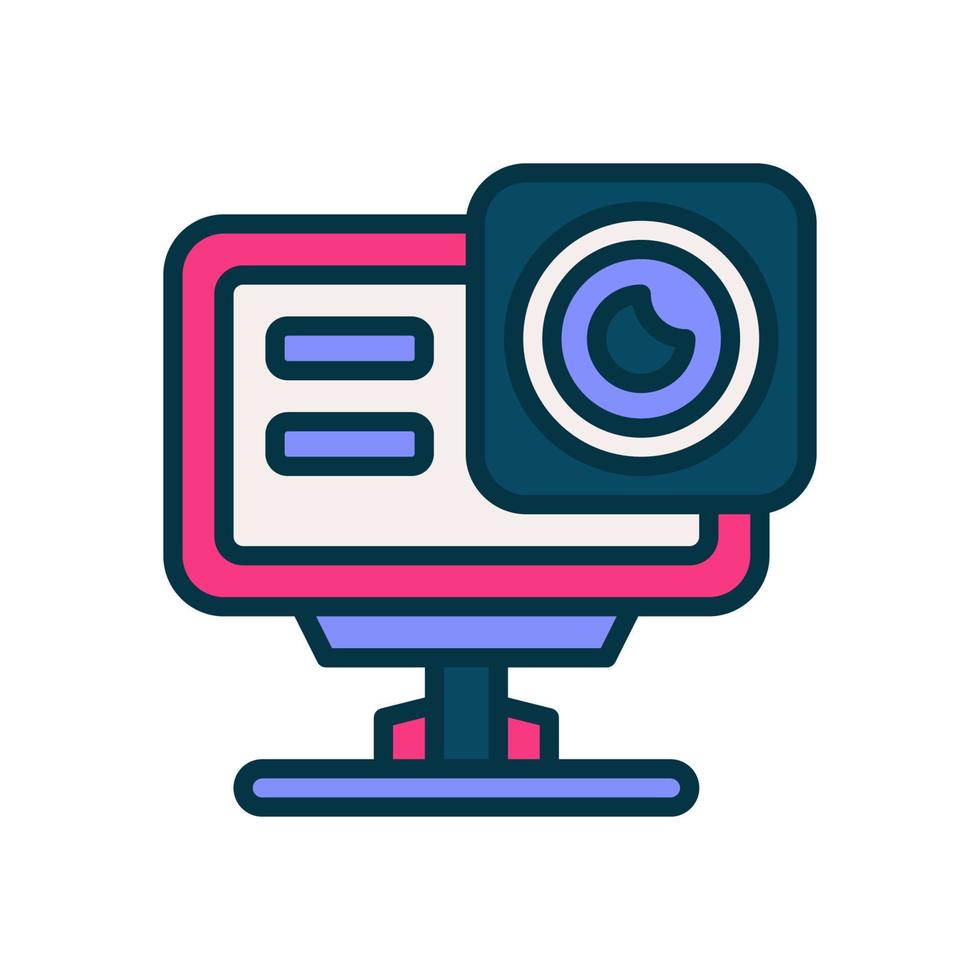 Action-Kamera-Symbol für Ihre Website, Ihr Handy, Ihre Präsentation und Ihr Logo-Design. vektor