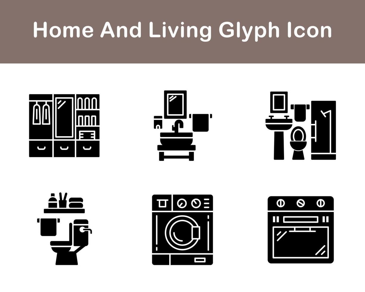 Zuhause und Leben Vektor Symbol einstellen
