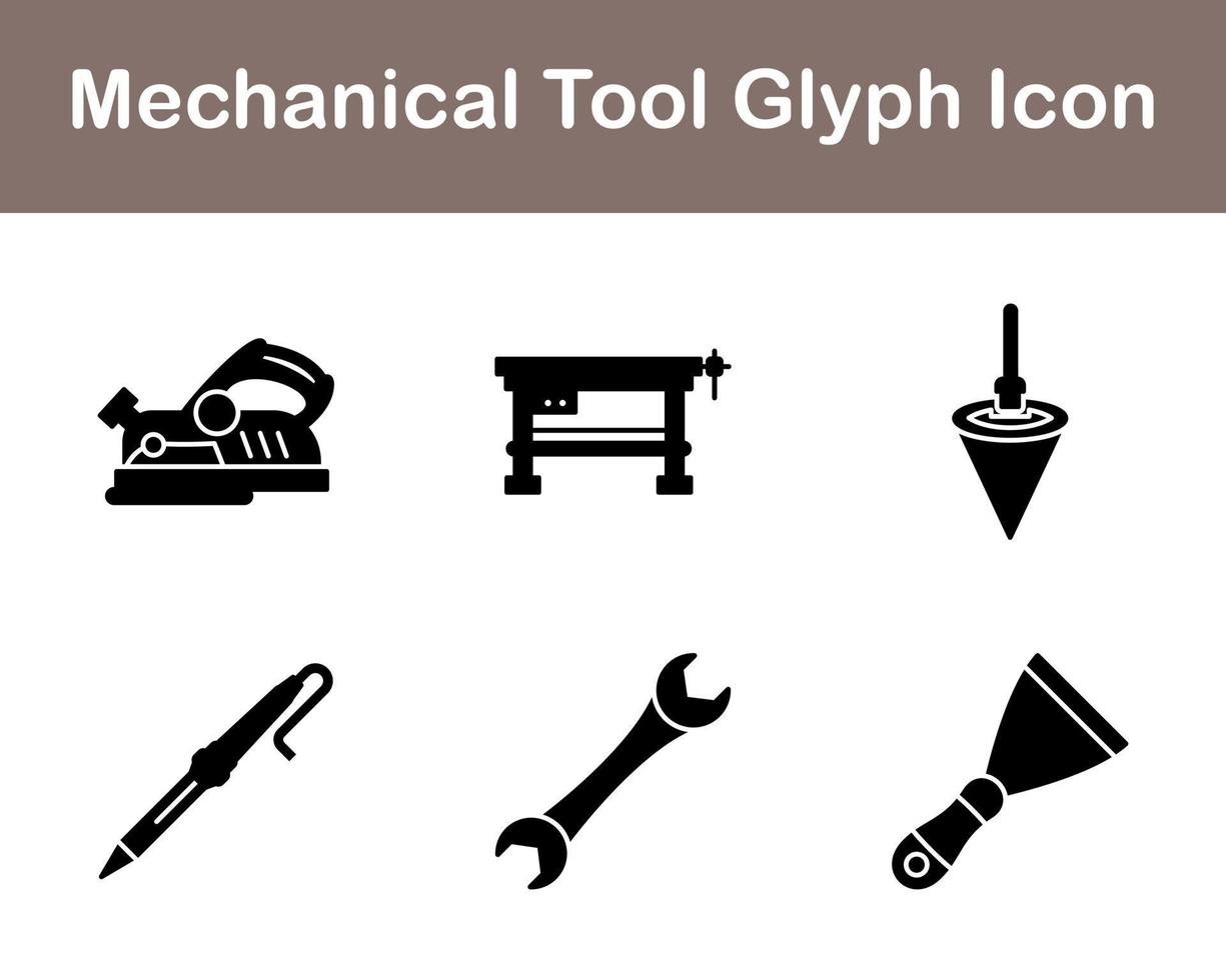 mekanisk verktyg vektor ikon uppsättning