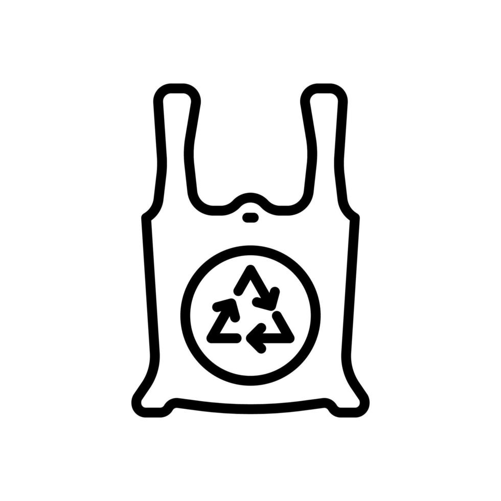 Öko Plastik Tasche Symbol zum Ihre Webseite Design, Logo, Anwendung, ui. vektor