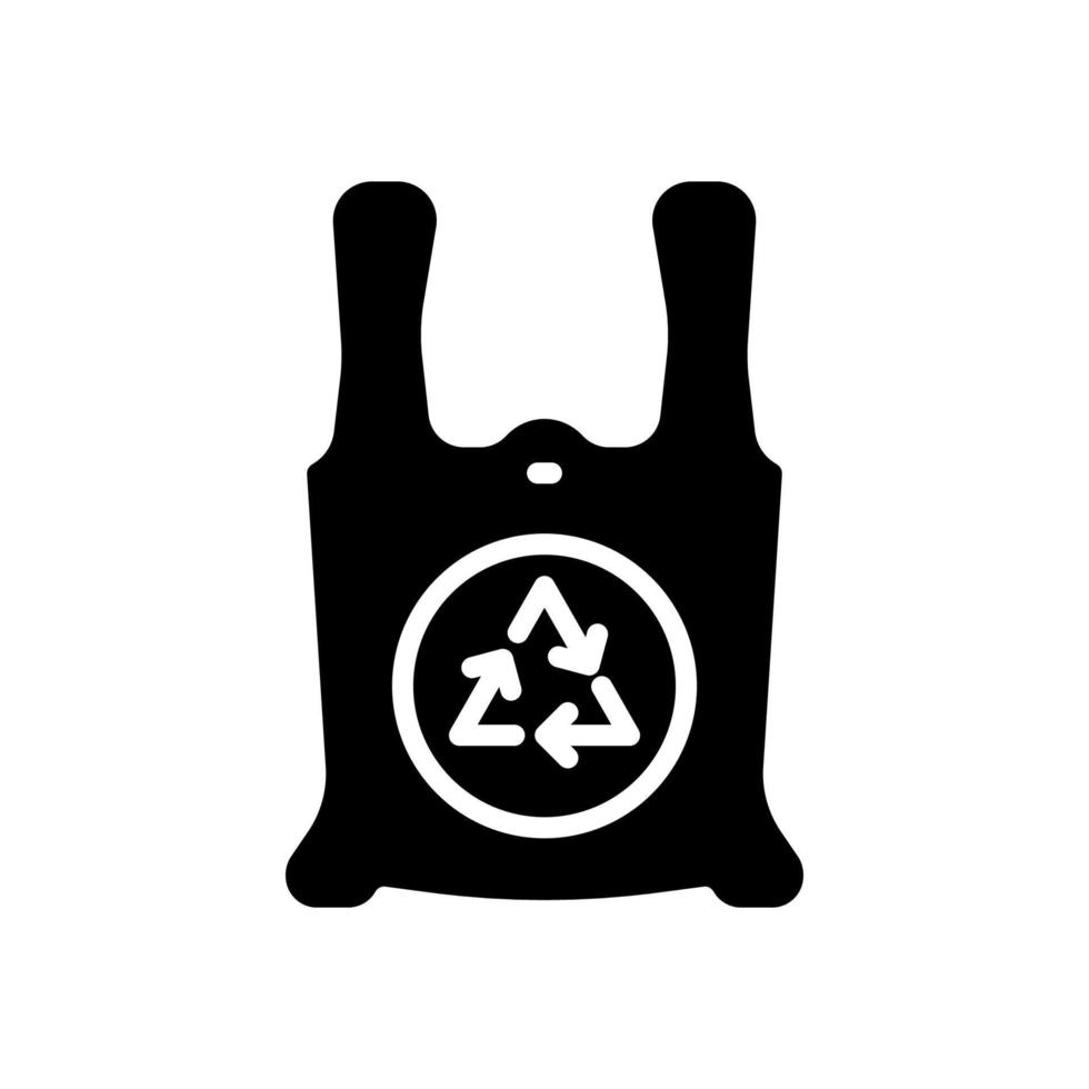 Öko Plastik Tasche Symbol zum Ihre Webseite Design, Logo, Anwendung, ui. vektor