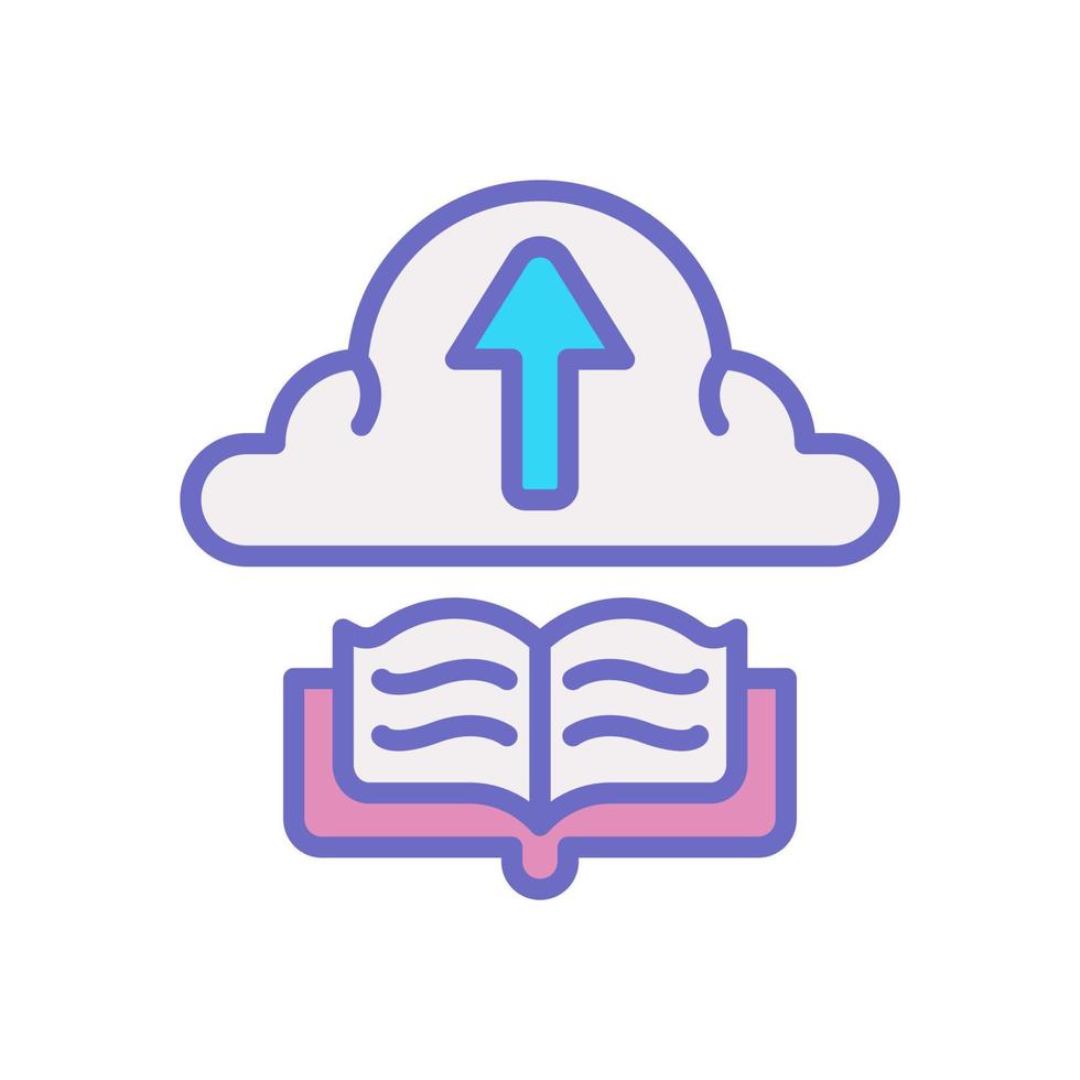 Buch Wolke Symbol zum Ihre Webseite Design, Logo, Anwendung, ui. vektor