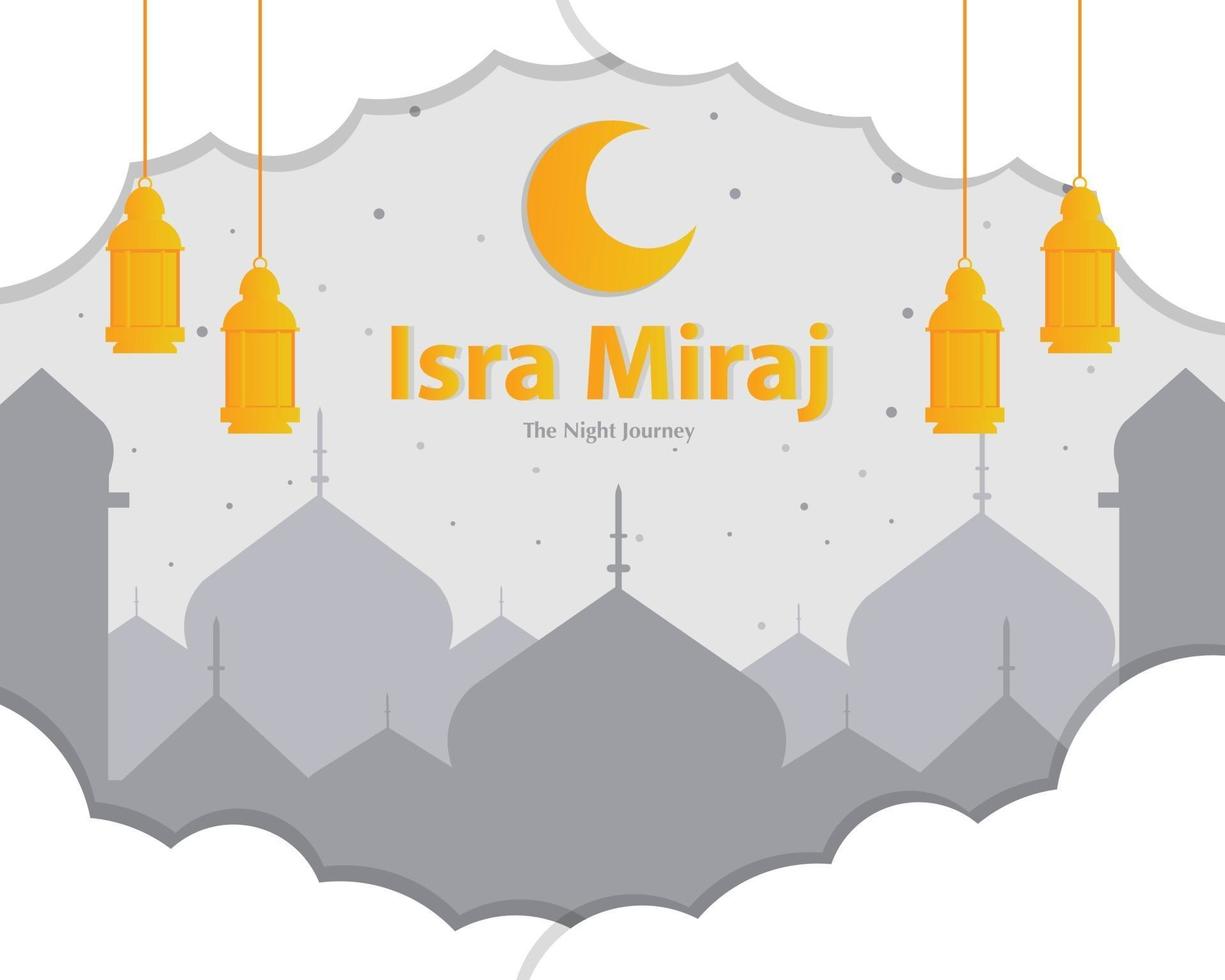 isra och miraj bakgrundsvektor vektor