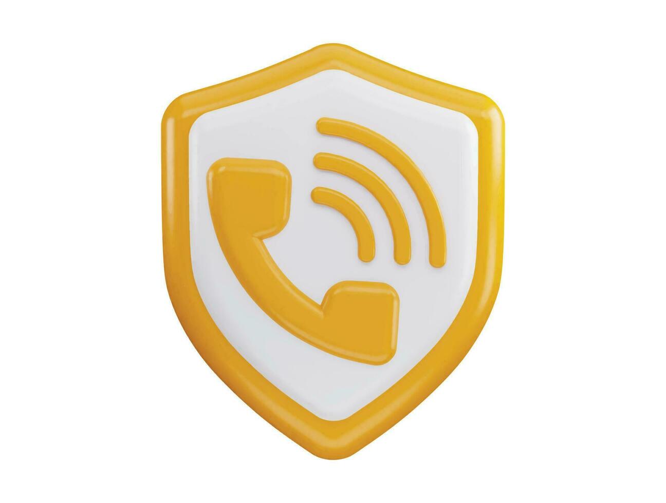 telefon med skydda skydda 3d tolkning vektor ikon illustration