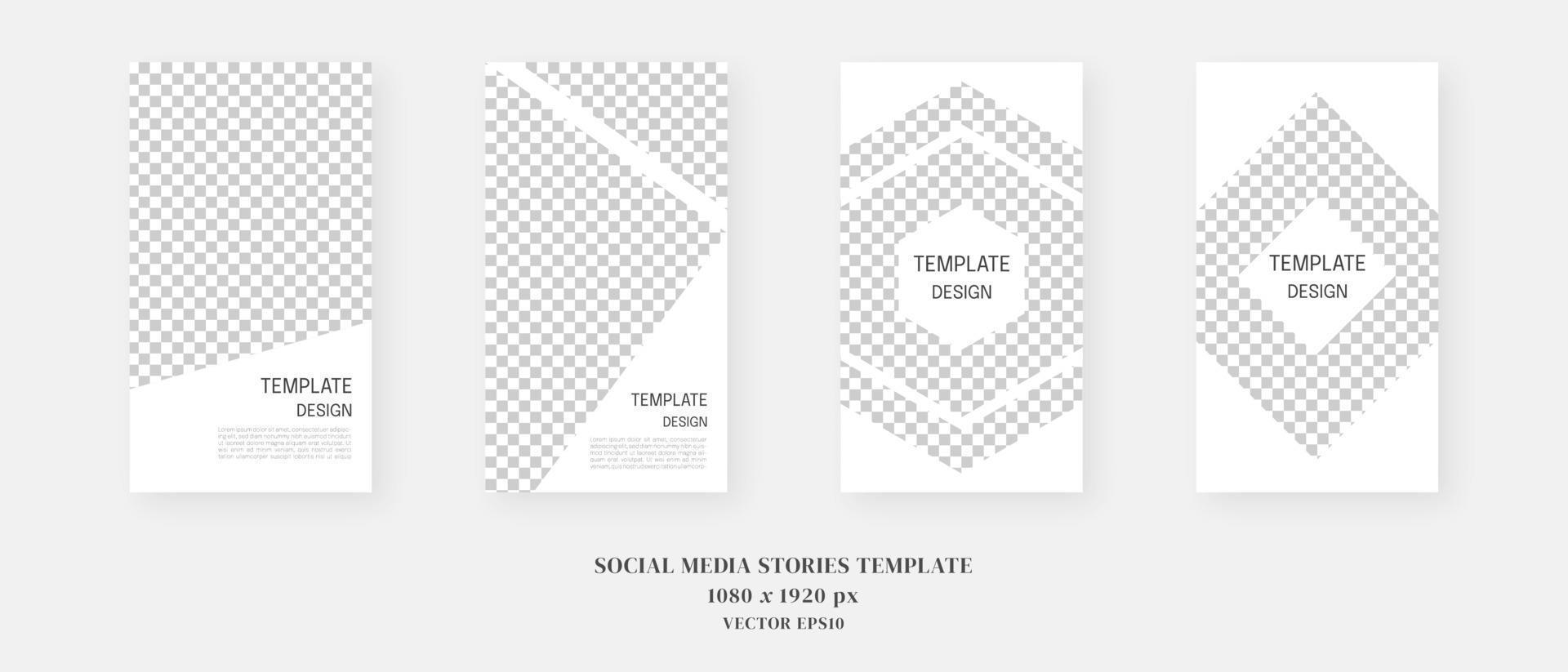 sociala medier mall. trendiga redigerbara mallar för sociala medier. mockup isolerad. mall design. vektor illustration.