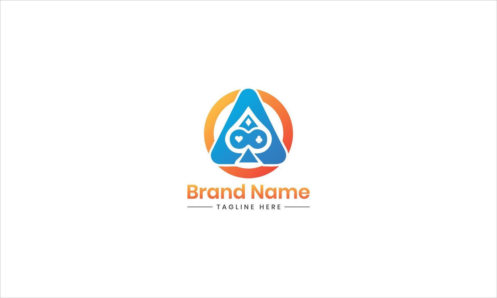 spielen Karten Logo, Logo Design vektor