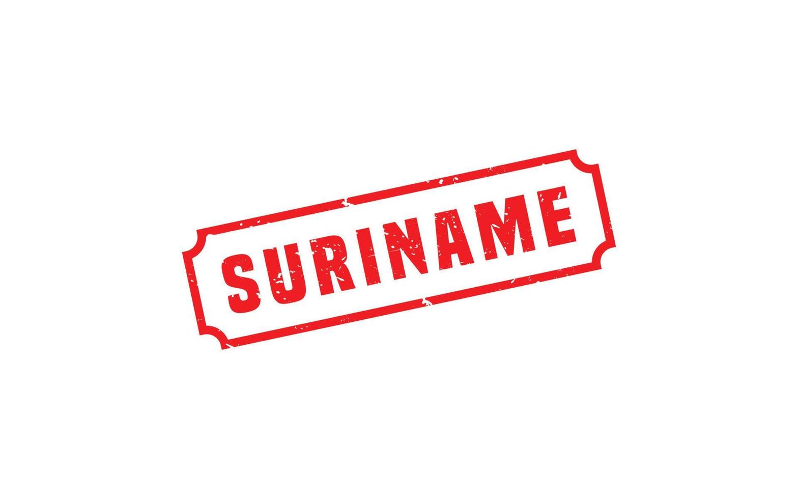 suriname Briefmarke Gummi mit Grunge Stil auf Weiß Hintergrund vektor