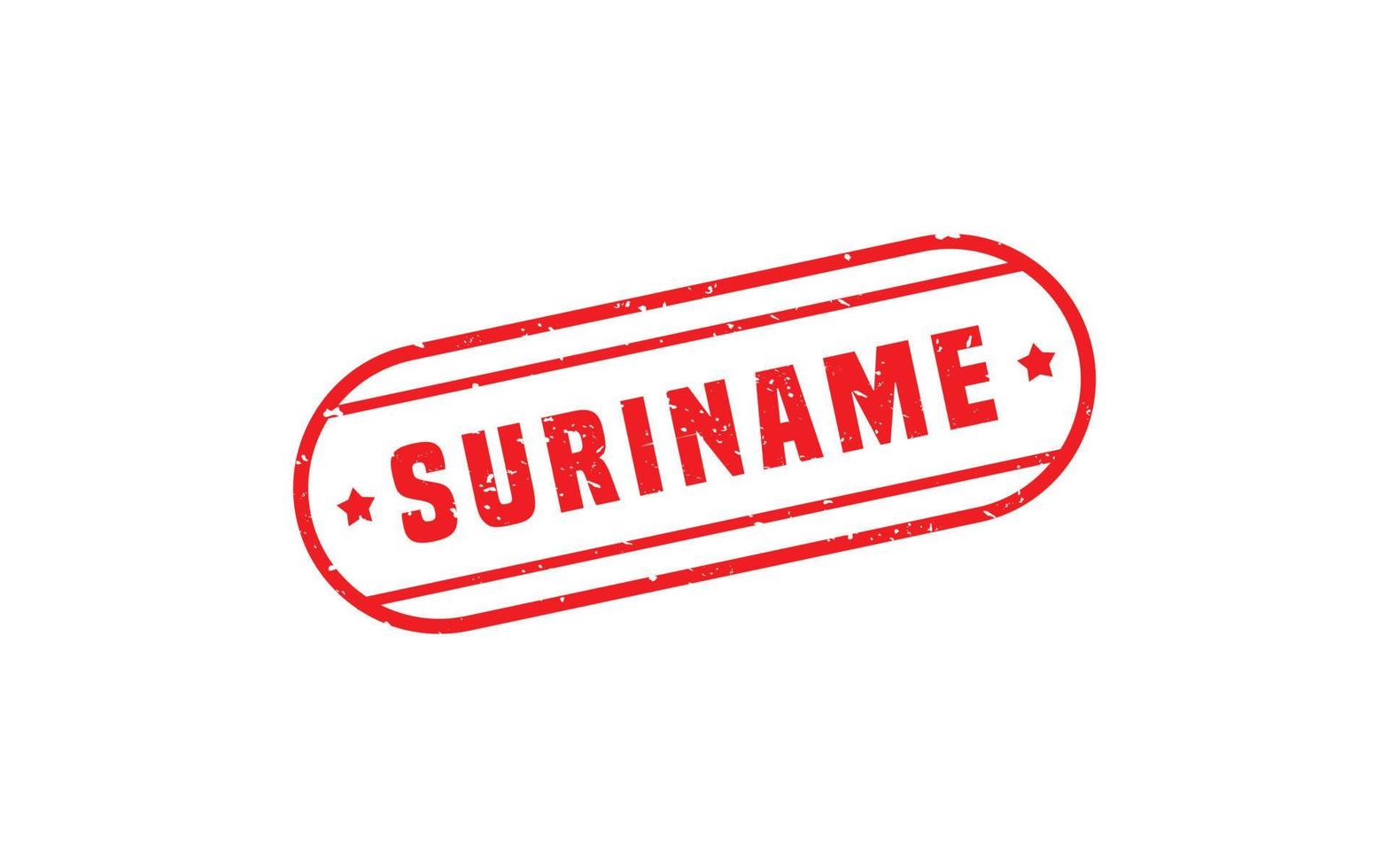 suriname Briefmarke Gummi mit Grunge Stil auf Weiß Hintergrund vektor