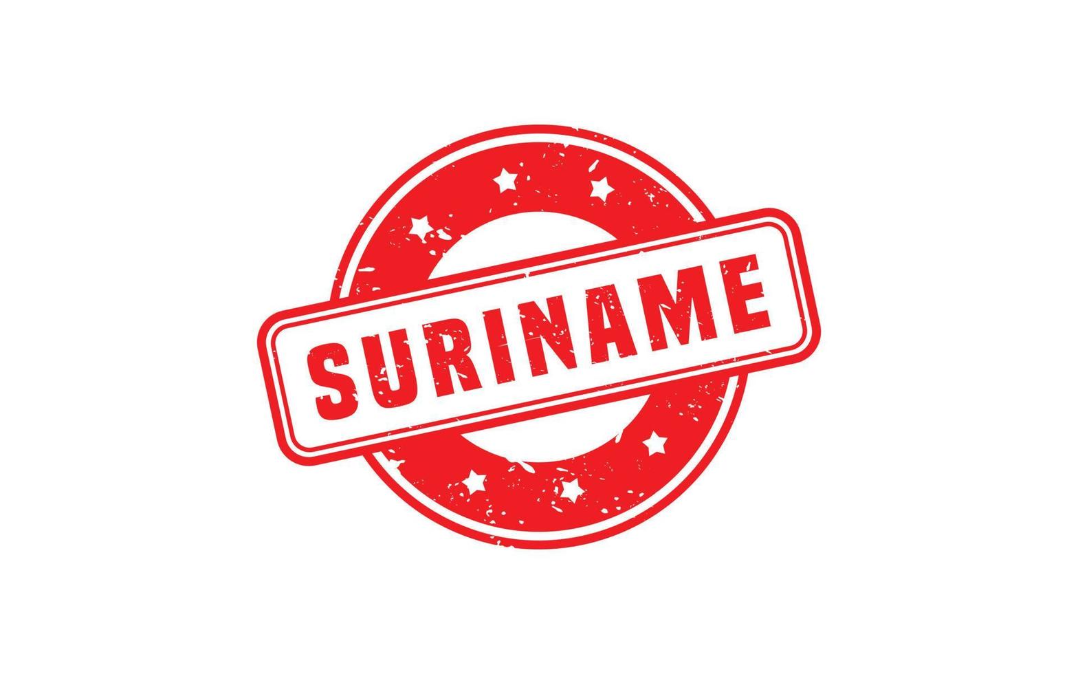 suriname Briefmarke Gummi mit Grunge Stil auf Weiß Hintergrund vektor