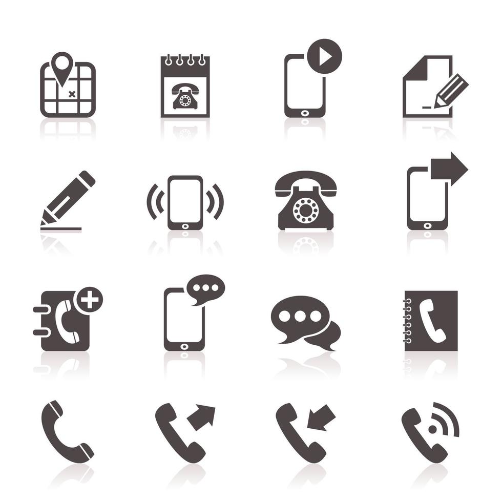 einstellen von Symbole Telefon. ein Vektor Illustration