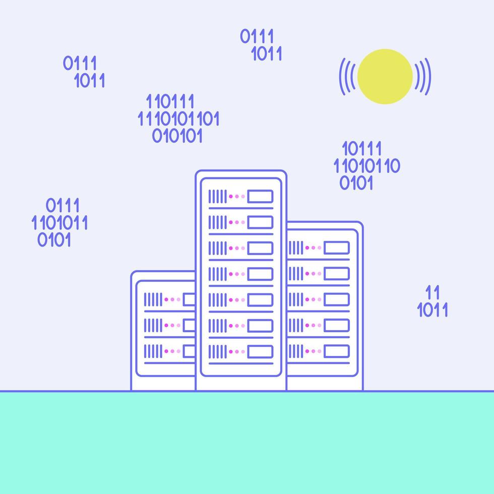 abstrakt information server. vektor illustration