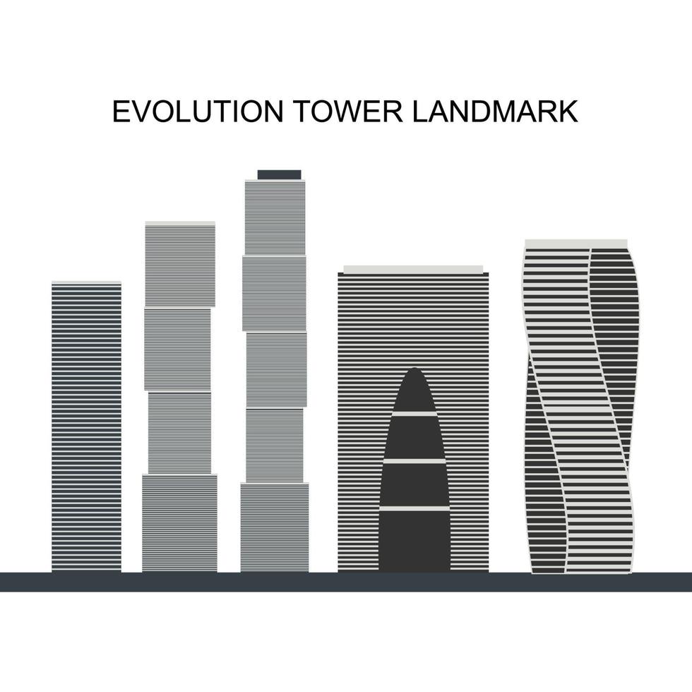 evolutionstornet. Moskva internationella affärscenter. dess futuristiska dna-liknande form. . Moskva, Ryssland vektor