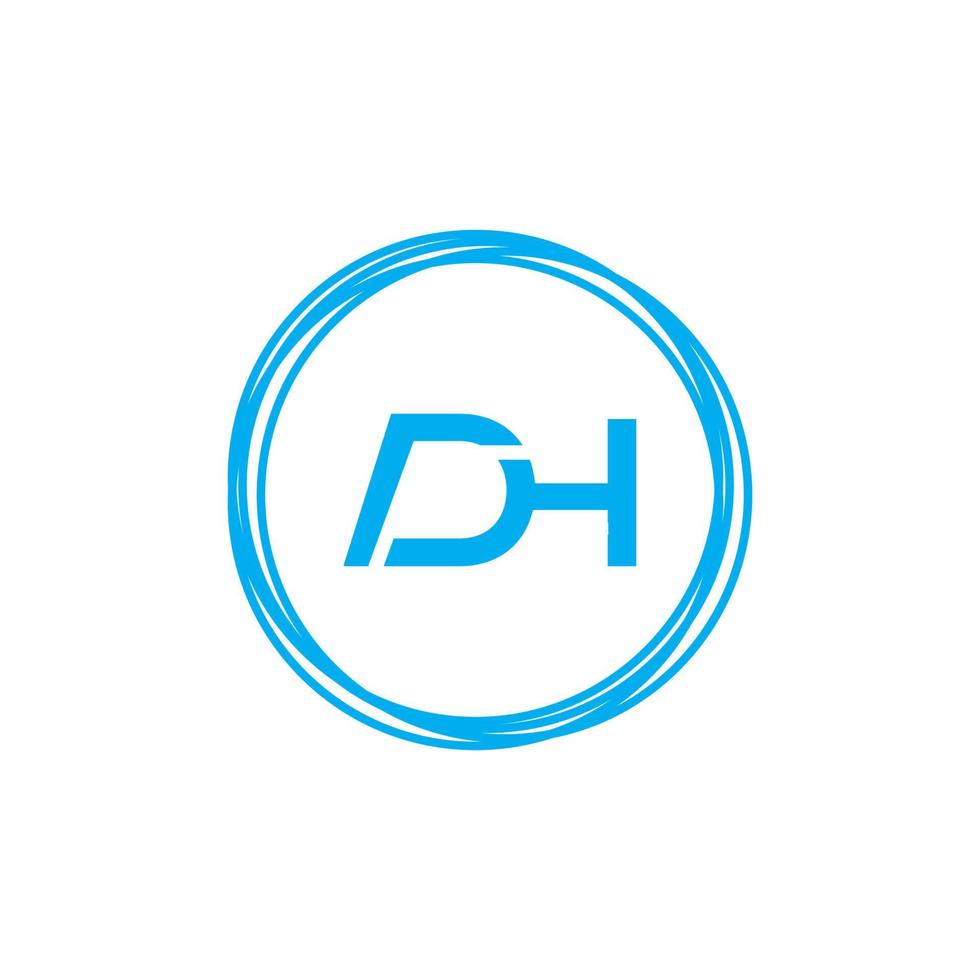 modern brev dh logotyp, lämplig för några företag eller identitet med dh eller hd initialer vektor