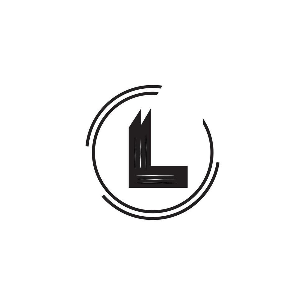 bokstaven l logo ikon designelement mall vektor