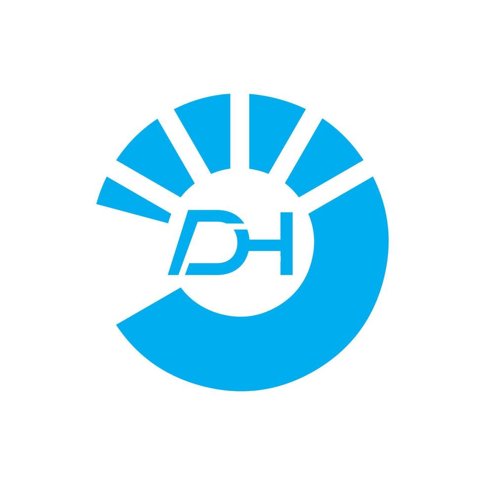 modern Brief dh Logo, geeignet zum irgendein Geschäft oder Identität mit dh oder hd Initialen vektor