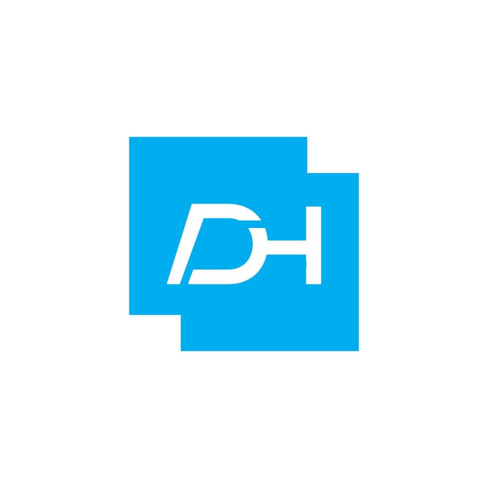 modern Brief dh Logo, geeignet zum irgendein Geschäft oder Identität mit dh oder hd Initialen vektor