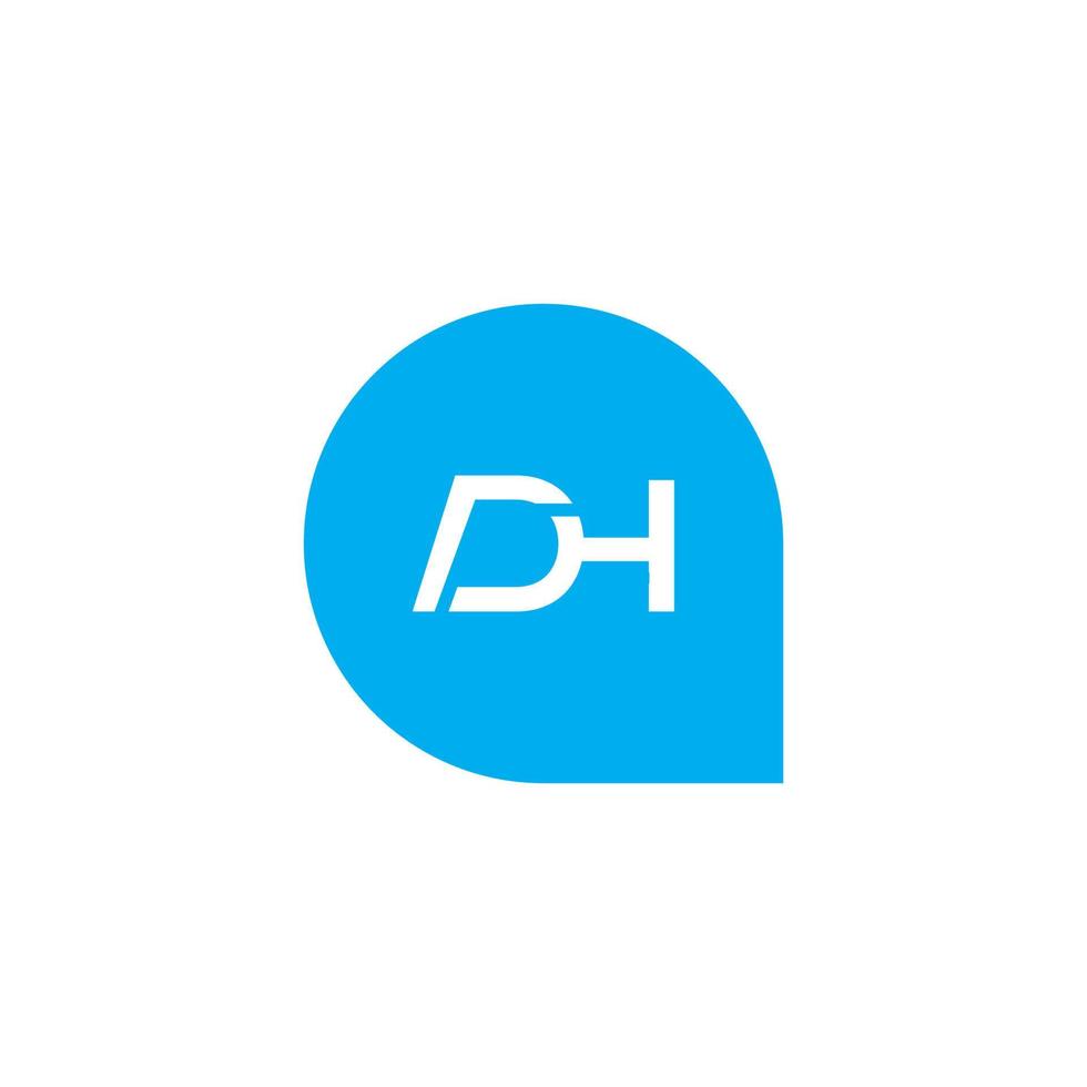 modern brev dh logotyp, lämplig för några företag eller identitet med dh eller hd initialer vektor