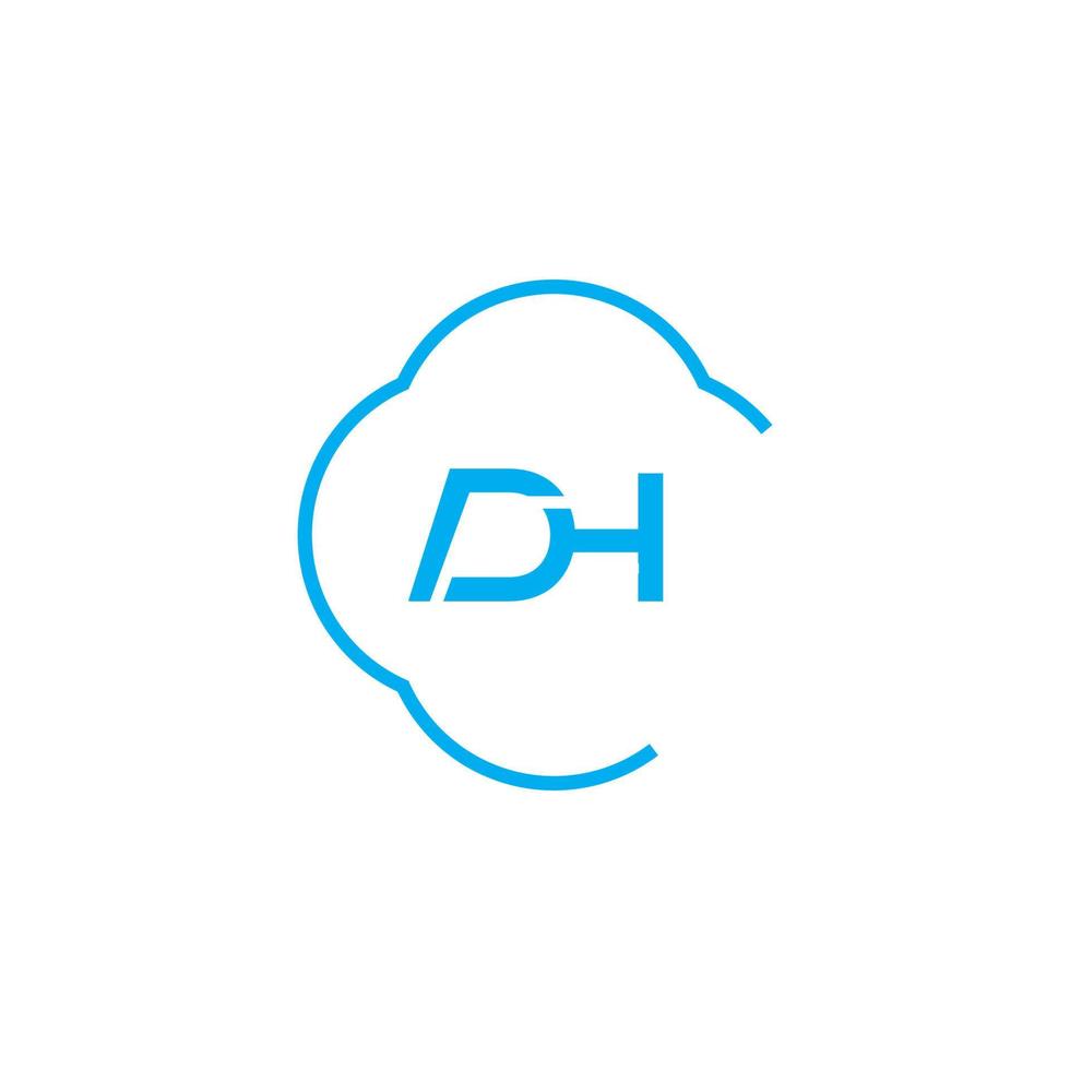 modern Brief dh Logo, geeignet zum irgendein Geschäft oder Identität mit dh oder hd Initialen vektor