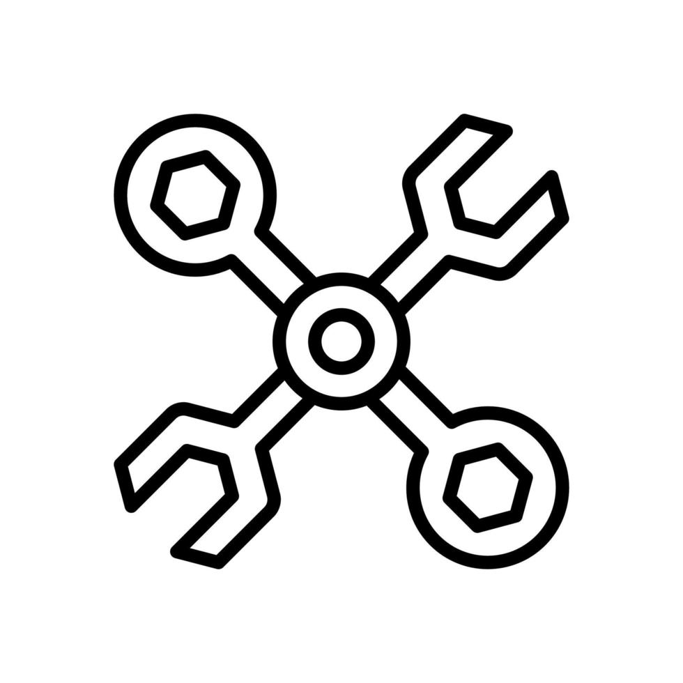 Schraubenschlüssel-Symbol für Ihre Website, Ihr Handy, Ihre Präsentation und Ihr Logo-Design. vektor
