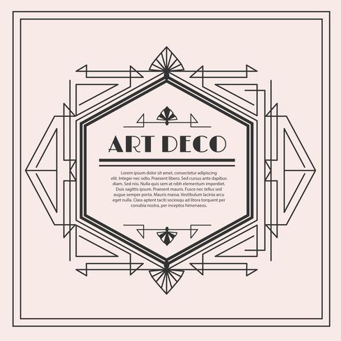 Art-Deco-Vektor-Label vektor
