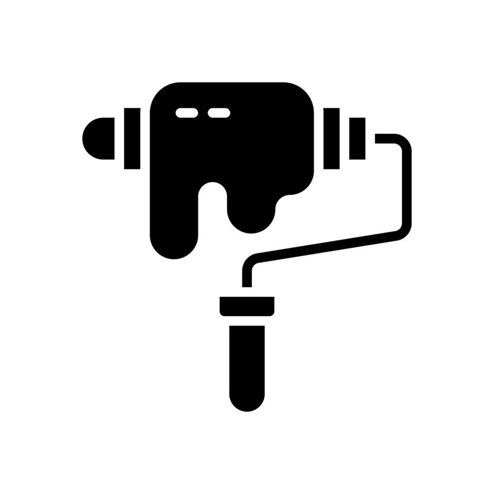 Farbroller-Symbol für Ihre Website, Ihr Handy, Ihre Präsentation und Ihr Logo-Design. vektor