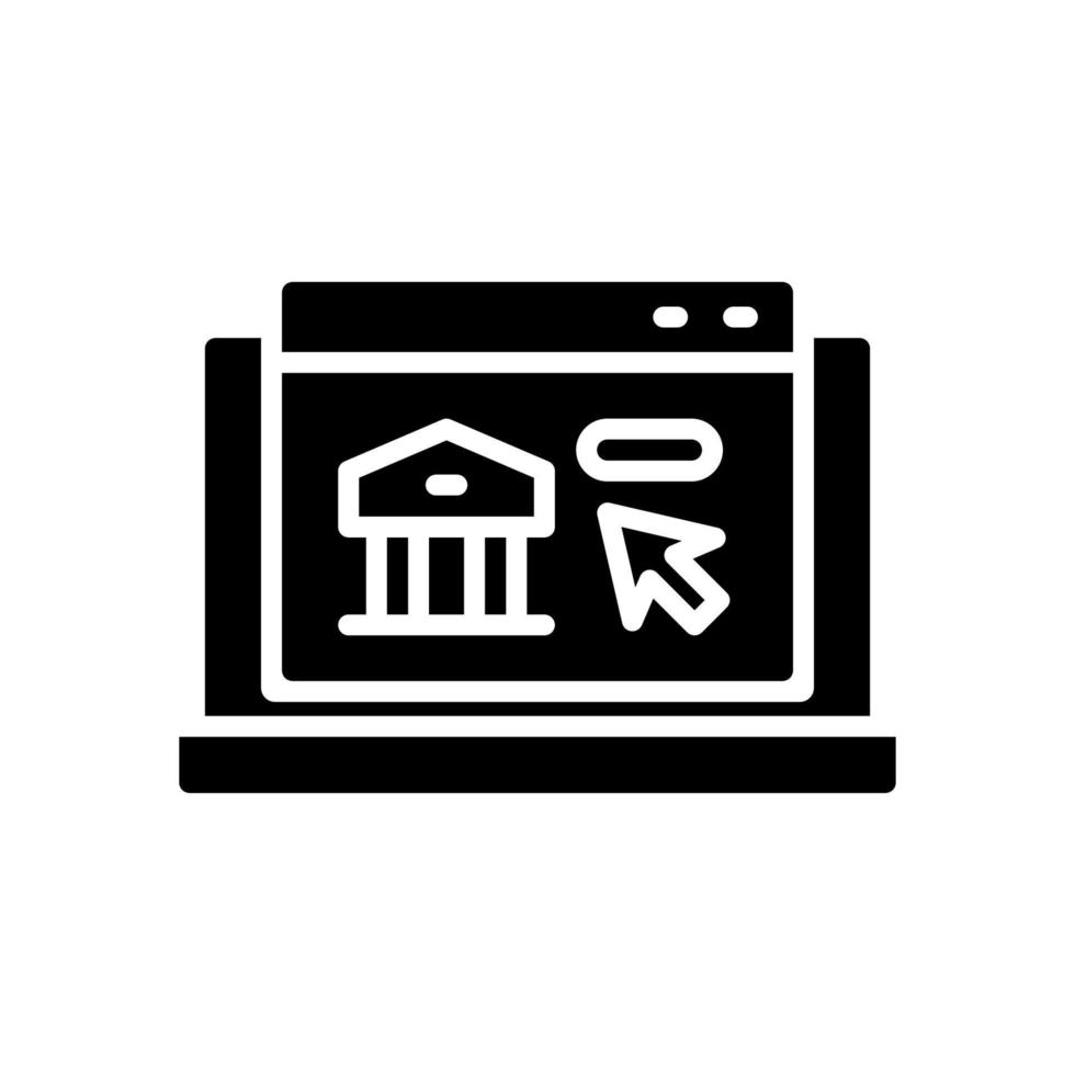 online Bankwesen Symbol zum Ihre Webseite, Handy, Mobiltelefon, Präsentation, und Logo Design. vektor