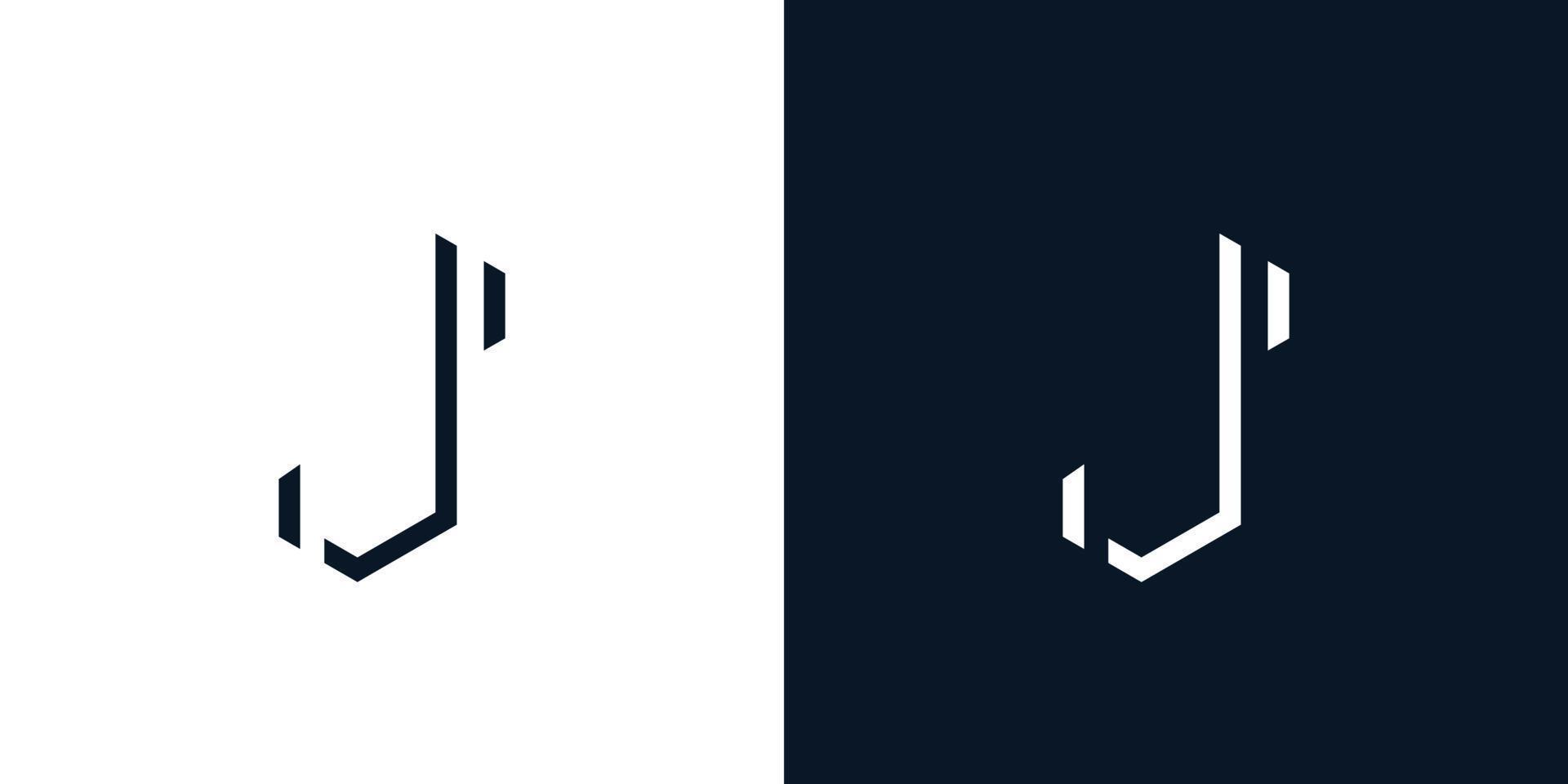 modern och elegant j logotyp design vektor
