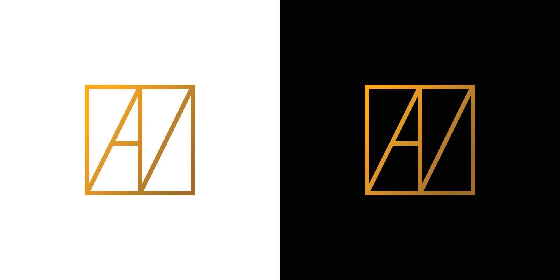 modern och geometrisk ett logotyp design vektor