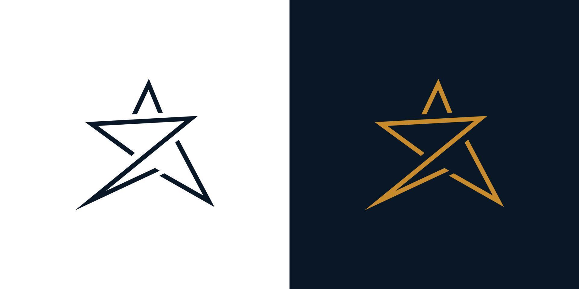 modern und einfach z Star Logo vektor