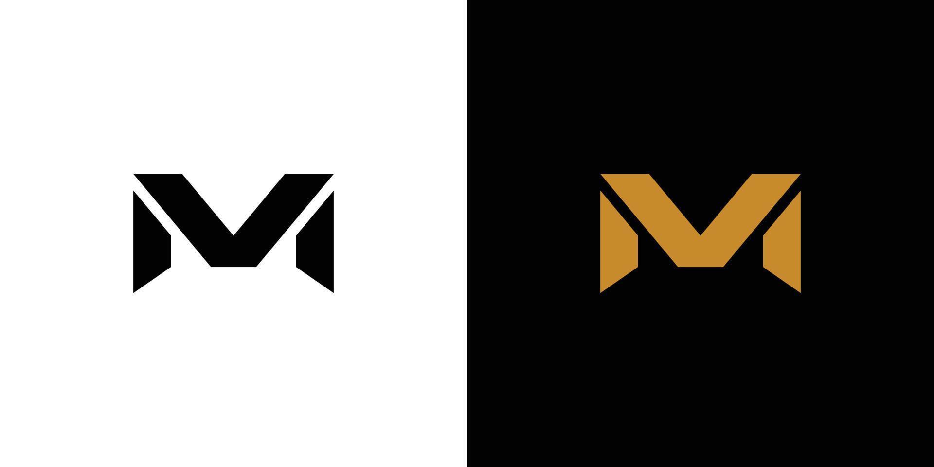 modernes und starkes buchstabe m initialen logo design vektor