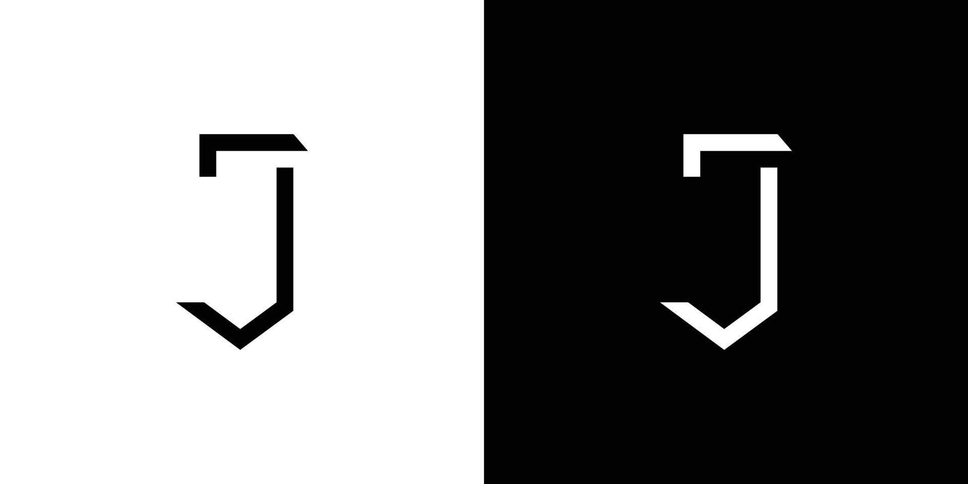 modernes und starkes buchstabe j initialen logo design vektor