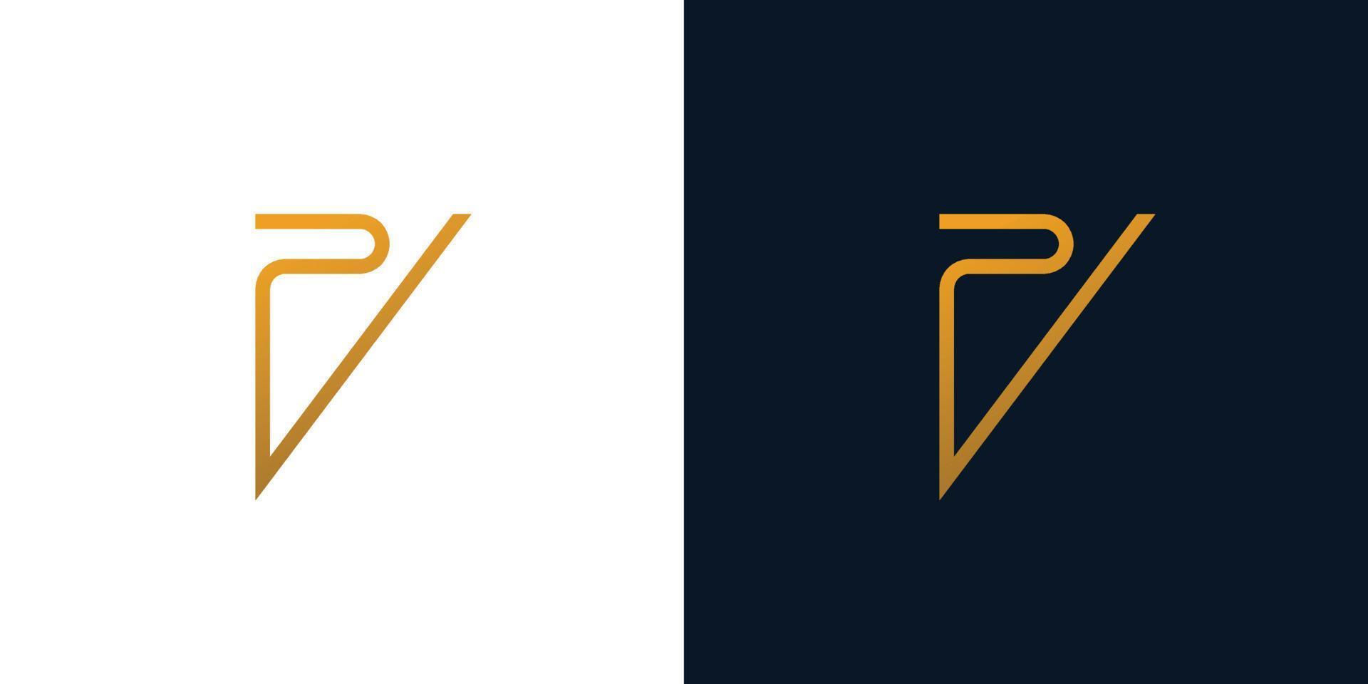 modern och unik pv logotyp design vektor