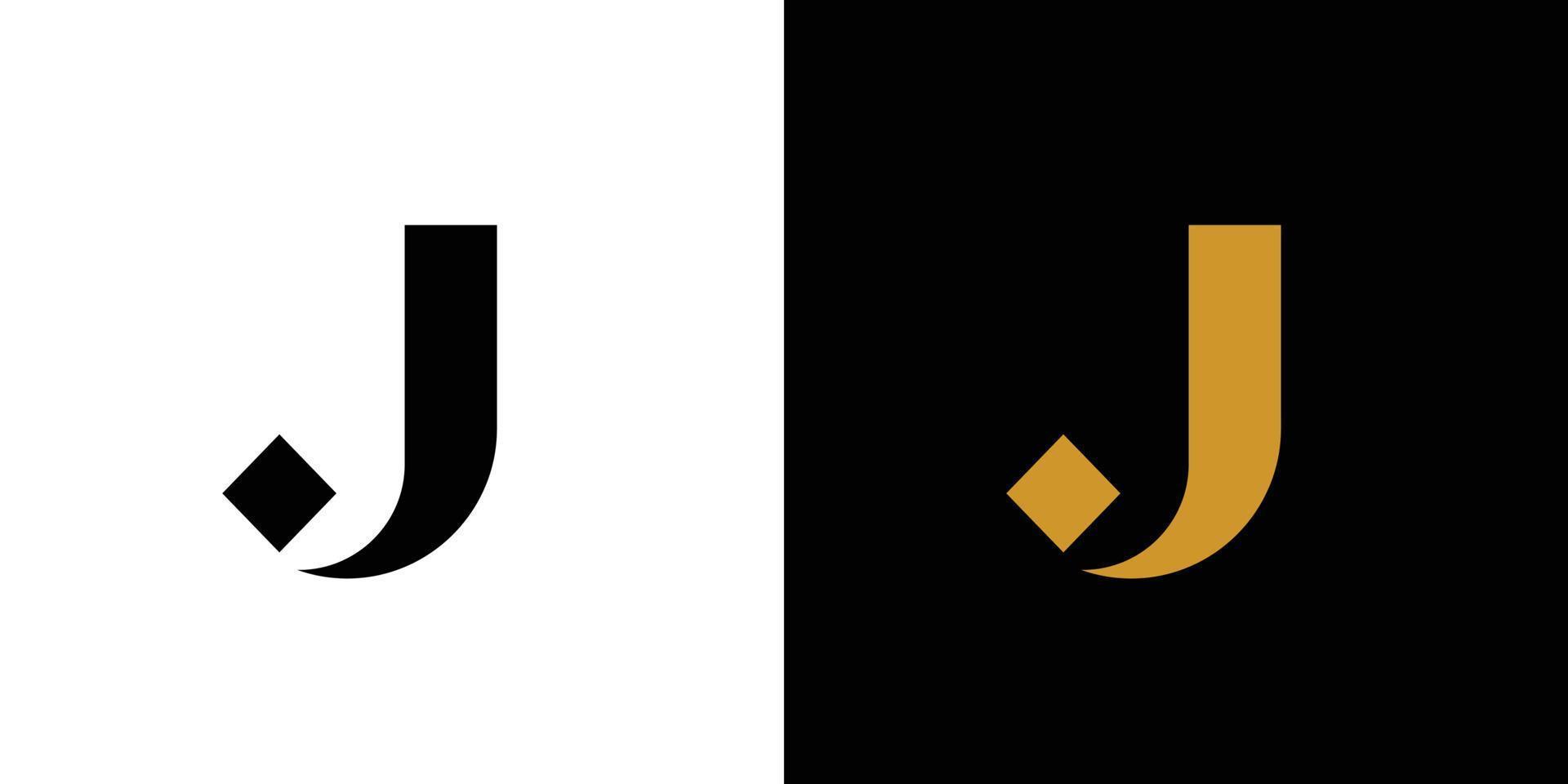 modern och stark brev j initialer logotyp design vektor