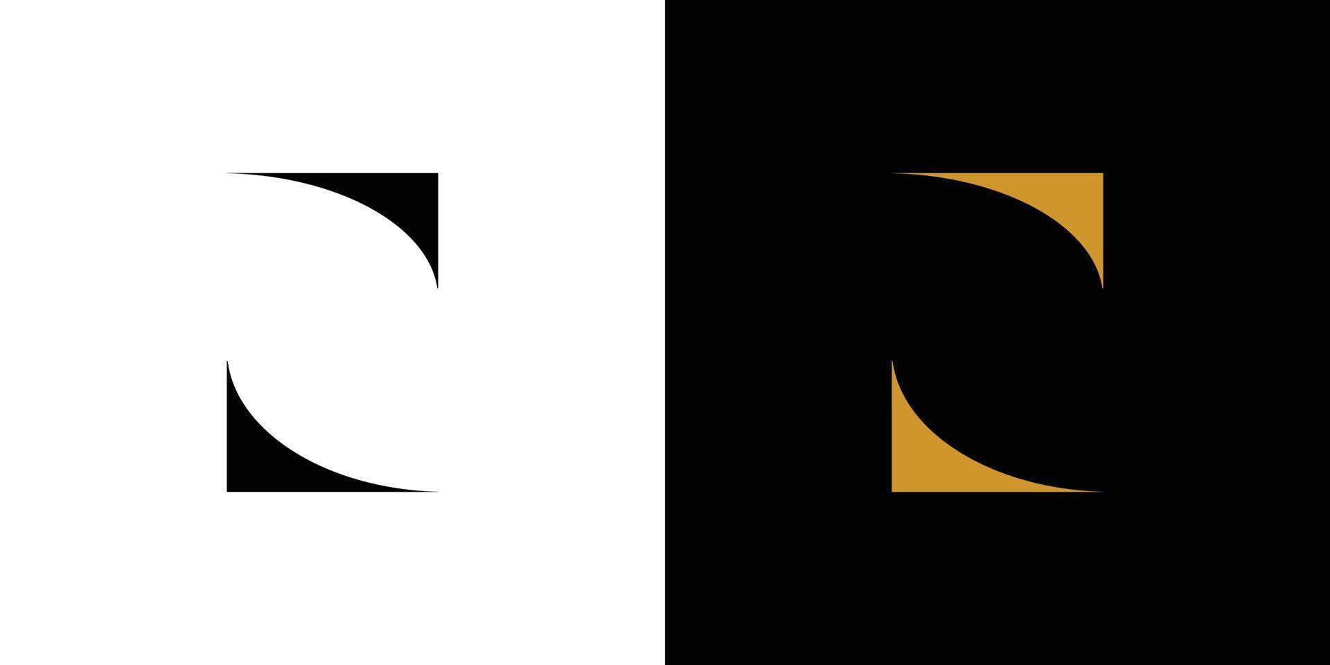 modern och unik c logotyp design vektor