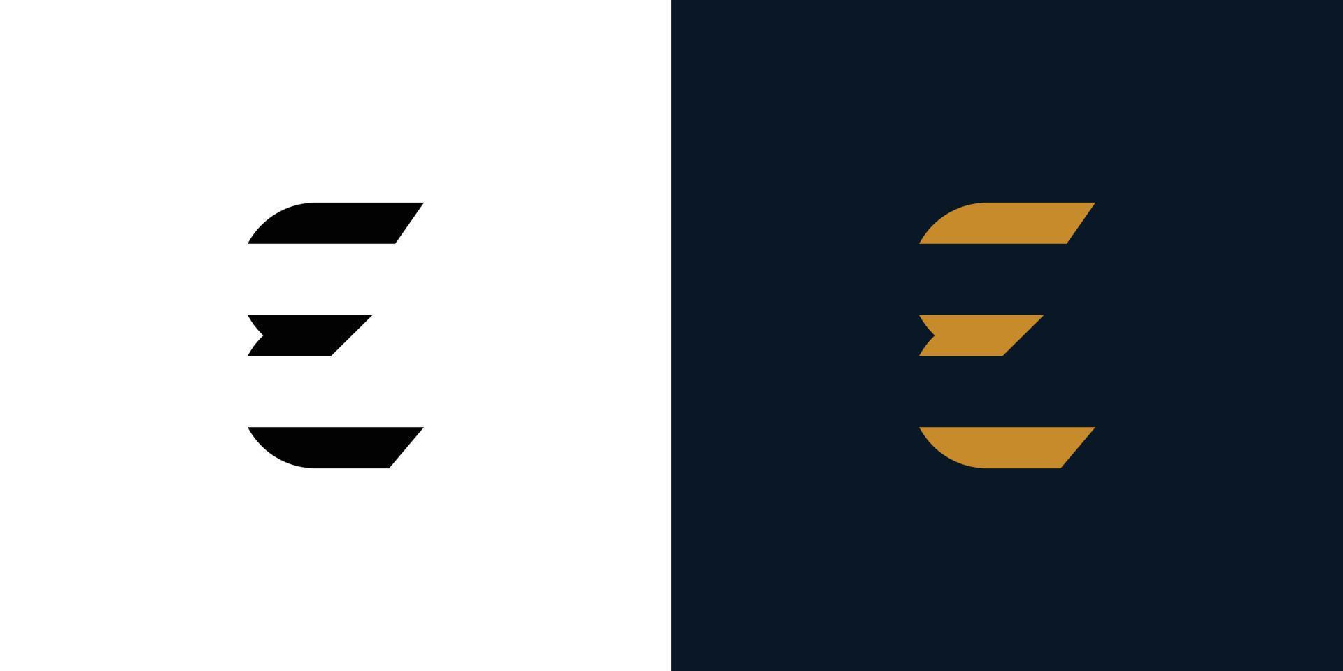 modern och unik e logotyp design 2 vektor