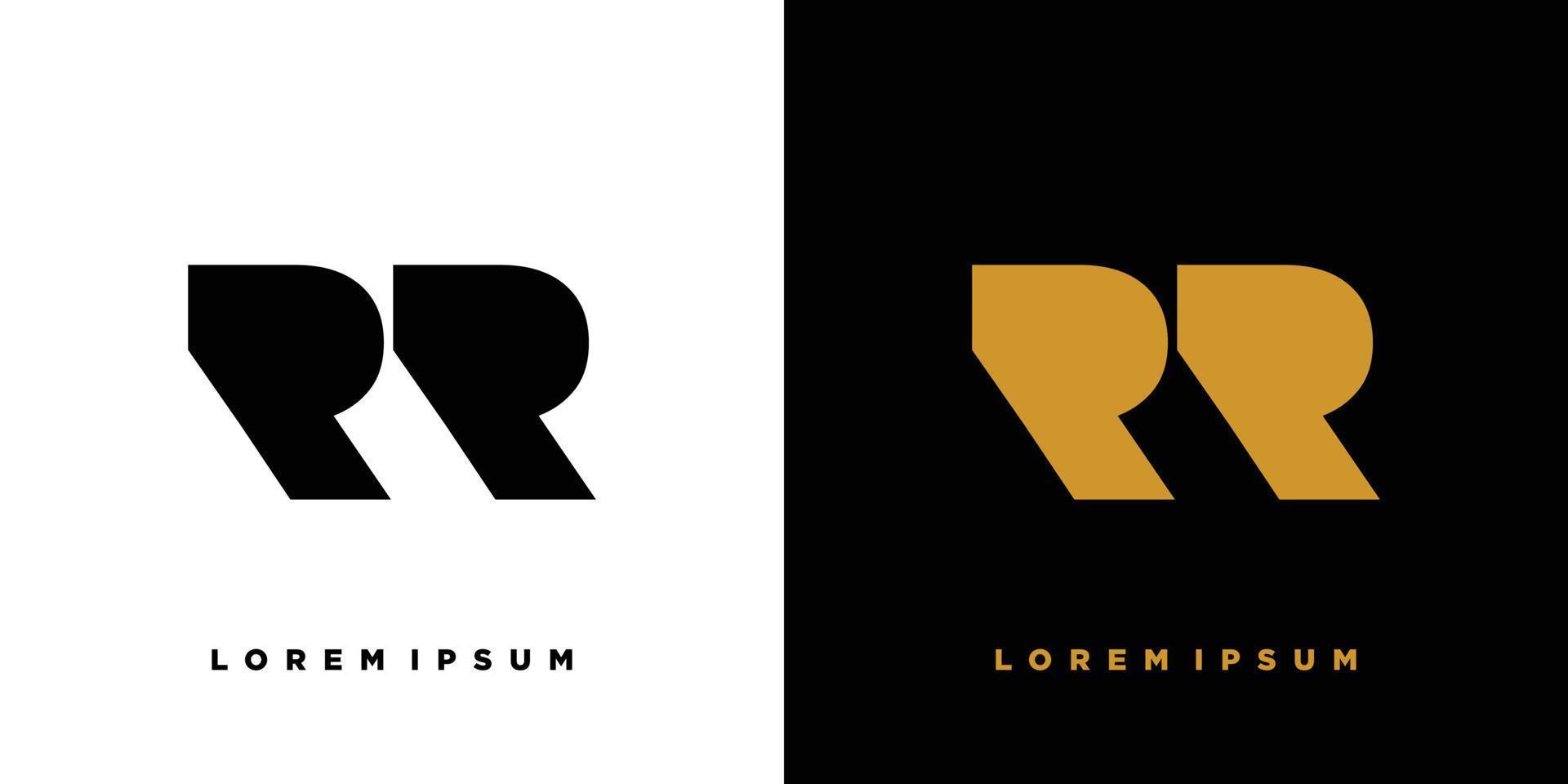 modern och stark rr logotyp design vektor