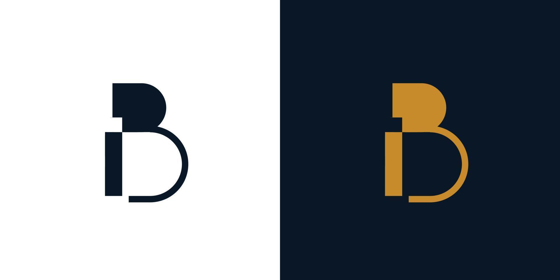 modern och unik b logotyp design 3 vektor