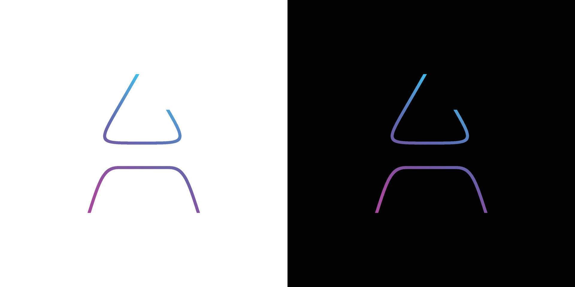 enkel och modern en logotyp design vektor