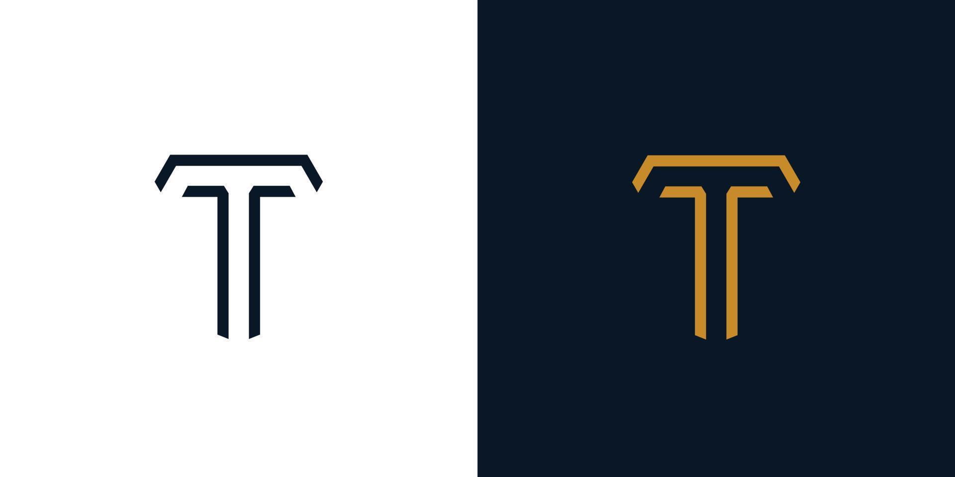 modern und cool Brief t Initialen Logo Design vektor