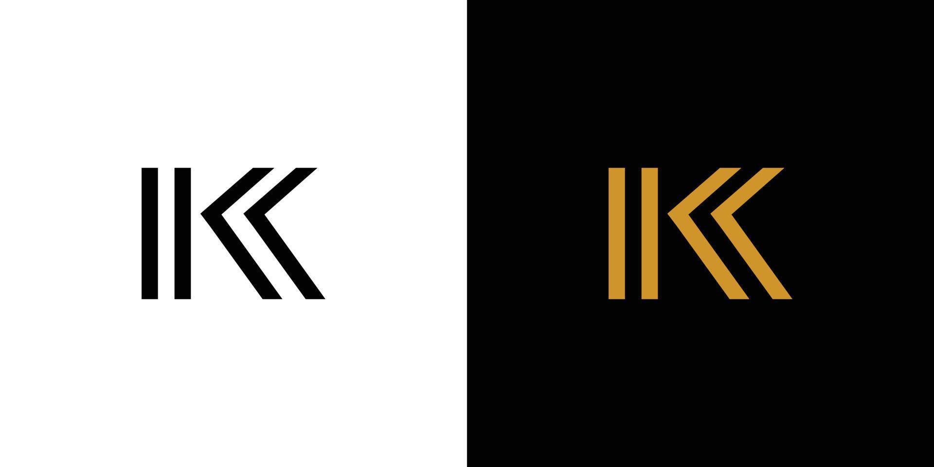 modernes und starkes k-initialen-logo-design vektor