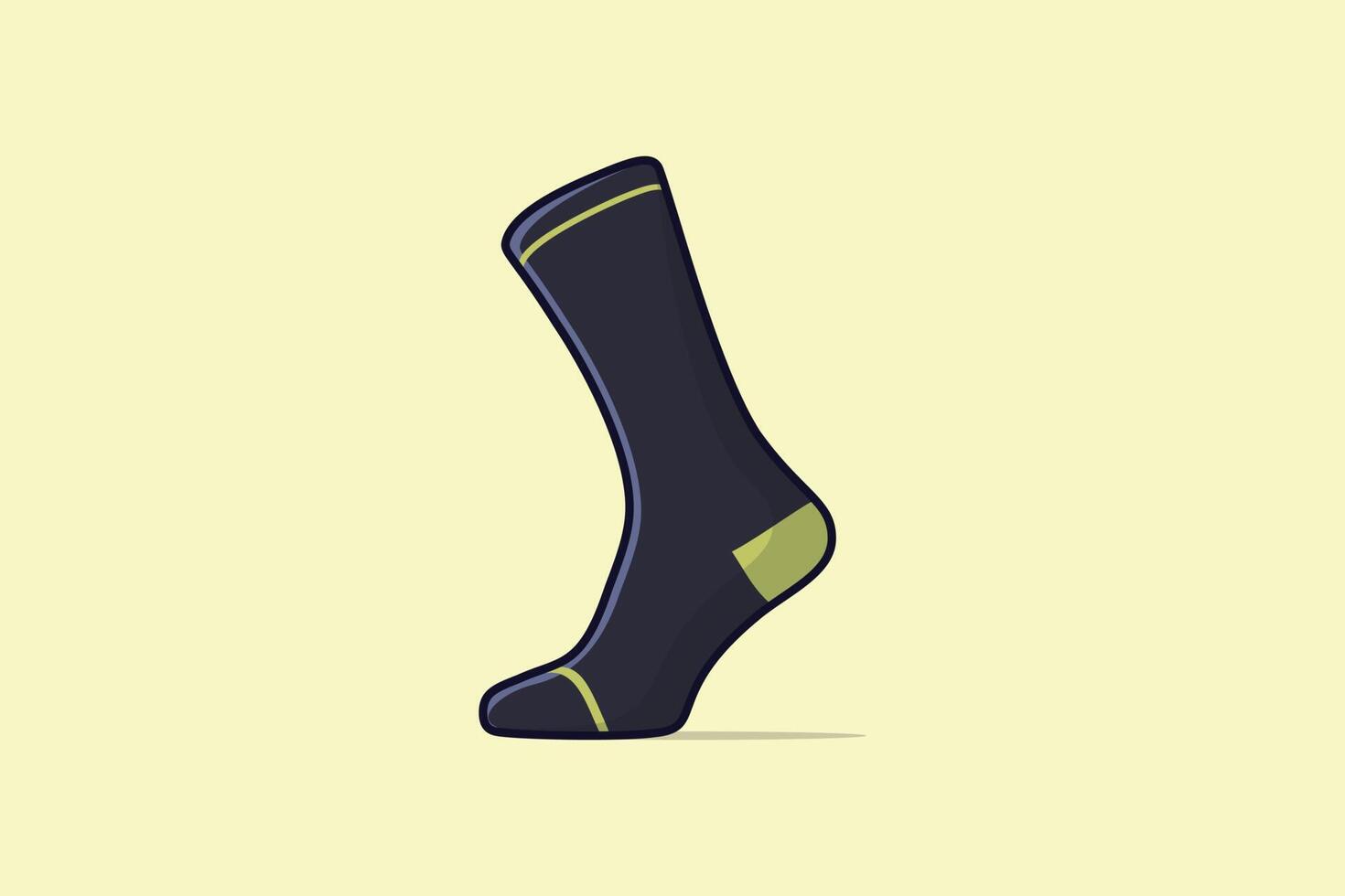 Männer und Frau Sport Socken Vektor Illustration. Mode Objekt Design Konzept. Kleidungsstück Stoff Vektor Symbol. Socken zum Fuß Startseite Vektor Design mit Schatten. Winter Kleidung, Sport Jahreszeit, Winter Jahreszeit.