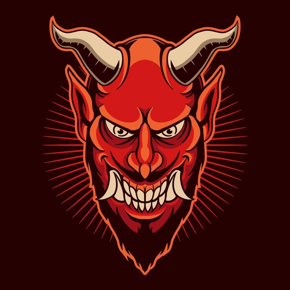 Teufel rot wütend Vektor-Illustration Design vektor