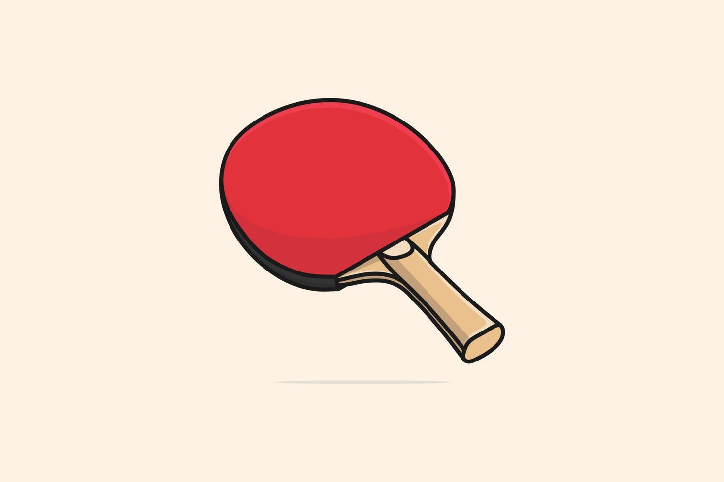 tabell tennis racket vektor illustration. sport objekt ikon begrepp. racket för spelar tabell tennis spel. sport spel tabell tennis vektor design med skugga.