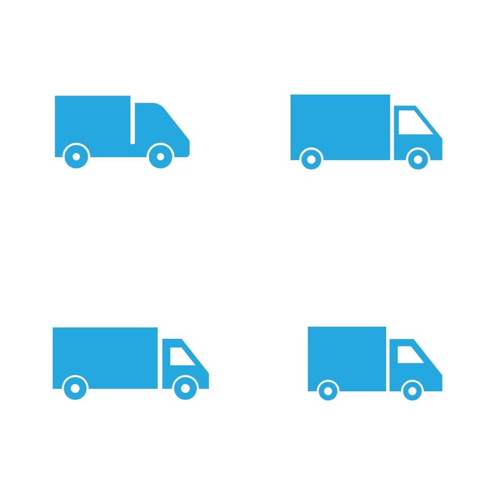 lastbil logistik ikon logotyp illustration vektor design