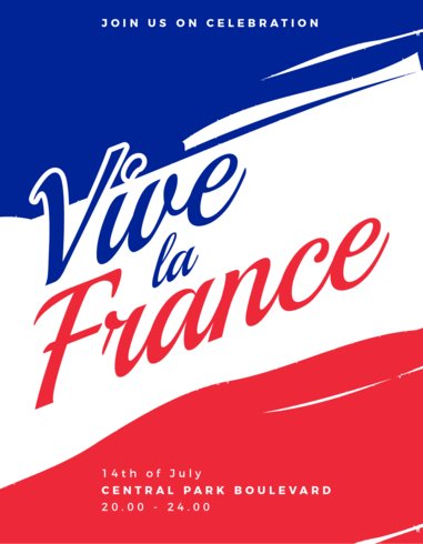 Vive La Frankreich Poster vektor